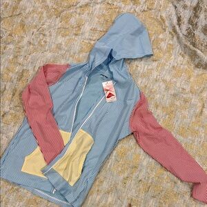 Lands' End Blue and Red Striped Swim Coverup